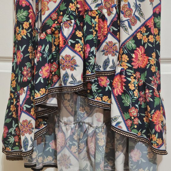 Flowy assymetric floral dress - Picture 5 of 7